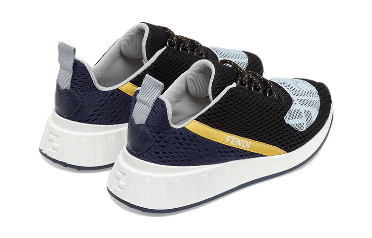 (PS) Fendi Low-Top Mesh Sneaker with Logo 'Black Blue' 圖 4