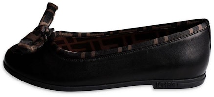 (Preschool) Fendi Nappa Leather Flat 'Black' JFR314AD7CF0XLL (Preschool) Fendi Nappa Leather Flat 'Black' JFR314AD7CF0XLL