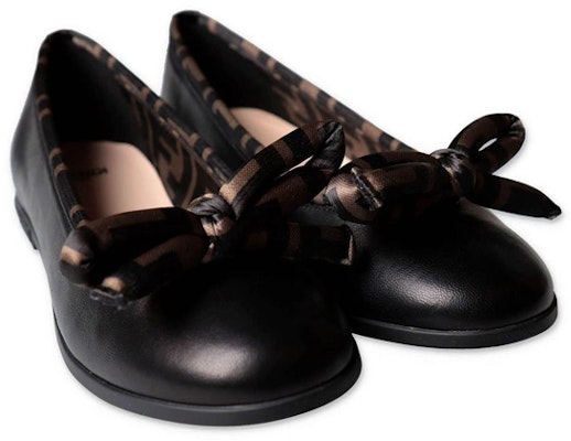 (Preschool) Fendi Nappa Leather Flat 'Black' JFR314AD7CF0XLL Lookbook (Preschool) Fendi Nappa Leather Flat 'Black' JFR314AD7CF0XLL