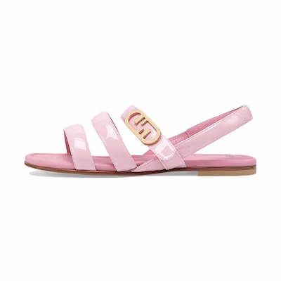 (PS) Fendi O'Lock Patent Leather Open-Toe Sandal 'Pink'