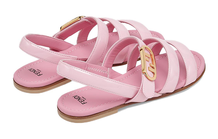 Shop (PS) フェンディ O'Lock パテント サンダル (ピンク) JFR359NEHF1JGZ