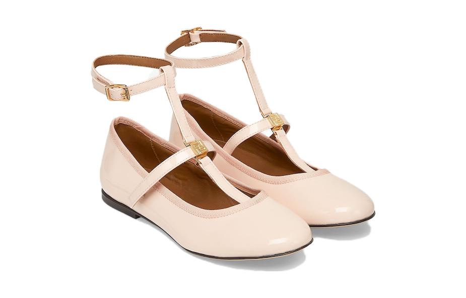 Lookbook (PS) フェンディ ピンク パテント ラウンドトゥ バックル ローファー JFR372NEHF0QD1