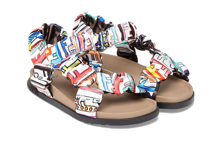 (PS) Fendi Silk Sandal 'FF Monogram Color-Block' 圖 2