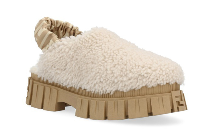 Lookbook 兒童 FENDI芬迪 套腳露跟 防滑時尚涼拖 棕色