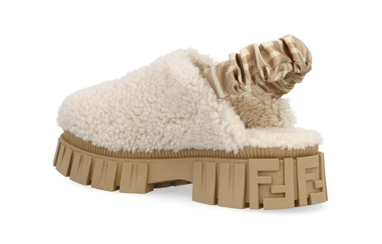 Shop 兒童 FENDI芬迪 套腳露跟 防滑時尚涼拖 棕色