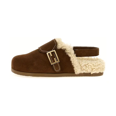 (PS) Fendi Suede Round Toe Flat CMFT Casual Shoes 'Brown'