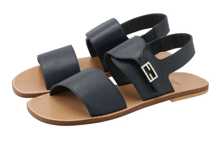 Order (PS) 芬迪海军蓝饰扣露趾鞋 JMR409NA7F0R9C