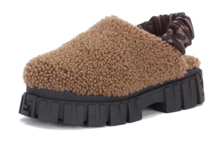 (PS) Fendi Wool-Skin 'CMFTable Fashion' Sandals 'Brown'