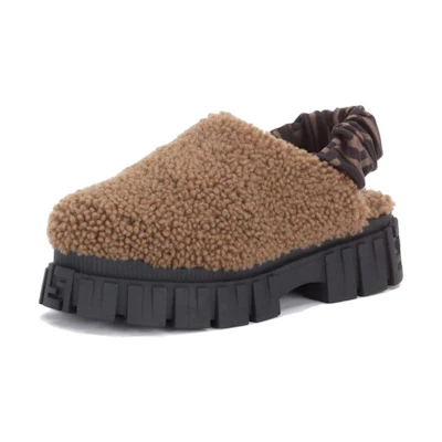(PS) Fendi Wool-Skin 'CMFTable Fashion' Sandals 'Brown'