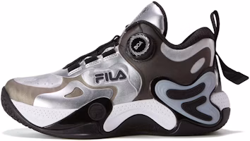 (Preschool) FILA Basketball Low 'Black Silver Grey' K15B242202FBS (Preschool) FILA Basketball Low 'Black Silver Grey' K15B242202FBS