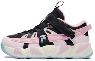 (Preschool) FILA Basketball Low 'Pink-Black Croissant' K14G411201FBS (Preschool) FILA Basketball Low 'Pink-Black Croissant' K14G411201FBS