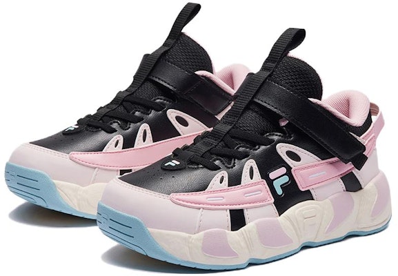 (Preschool) FILA Basketball Low 'Pink-Black Croissant' K14G411201FBS Lookbook (Preschool) FILA Basketball Low 'Pink-Black Croissant' K14G411201FBS