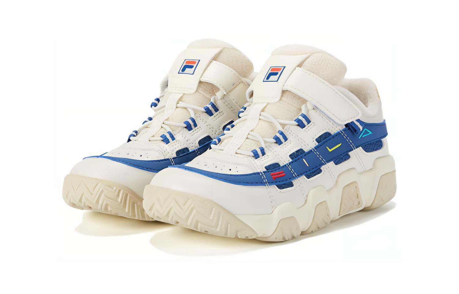 Lookbook (PS) 휠라 로우 농구화 (화이트 블루) K64B141204PWF