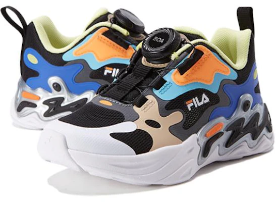 (Preschool) FILA BOA Explorer Shoes 'Black Blue Orange' K14B221103FBW Shop (Preschool) FILA BOA Explorer Shoes 'Black Blue Orange' K14B221103FBW