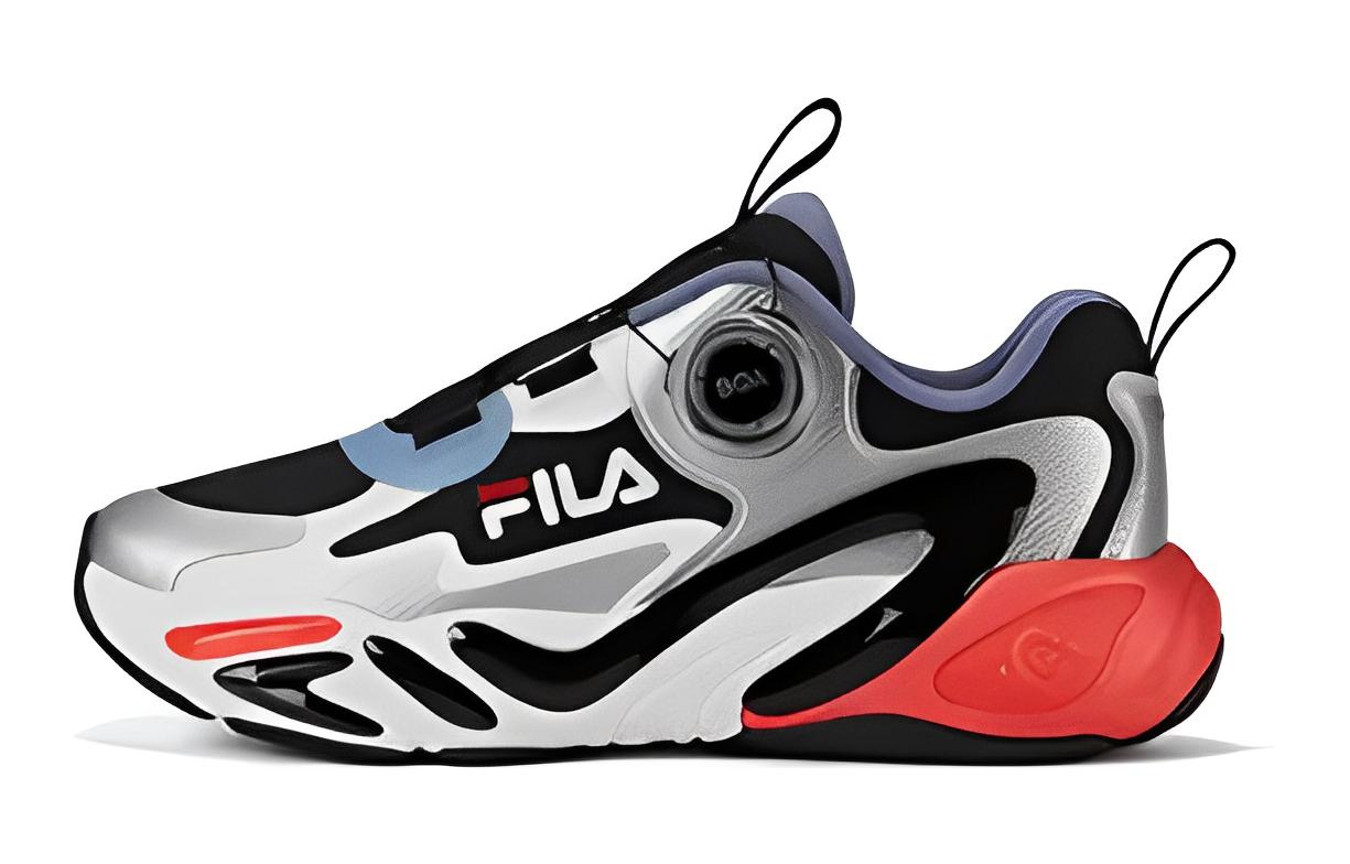 (Preschool) FILA BOA Low Running Shoe 'Black Silver Red' K15B321101FBS