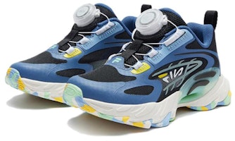 中童 FILA斐樂 舒適百搭 防滑減震 兒童休閒鞋 黑藍 Order 中童 FILA斐樂 舒適百搭 防滑減震 兒童休閒鞋 黑藍