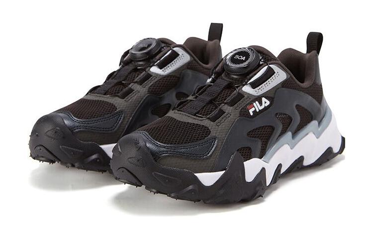 Order 大童 FILA 斐樂 防滑防踢減震 兒童休閒鞋 黑白