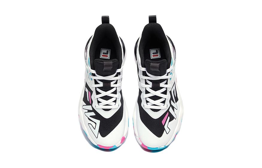 Order 大童 FILA 斐樂 運動舒適 防滑耐磨 兒童休閒鞋 白黑藍色