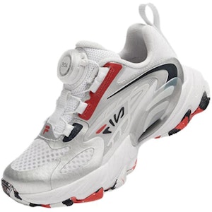 中童 FILA斐樂 舒適簡約 防滑耐磨 兒童休閒鞋 白灰 Lookbook 中童 FILA斐樂 舒適簡約 防滑耐磨 兒童休閒鞋 白灰