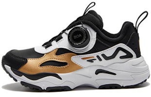 (Preschool) FILA BOA Classic Vintage Shoes 'Black White Gold' K14B341191PBG (Preschool) FILA BOA Classic Vintage Shoes 'Black White Gold' K14B341191PBG