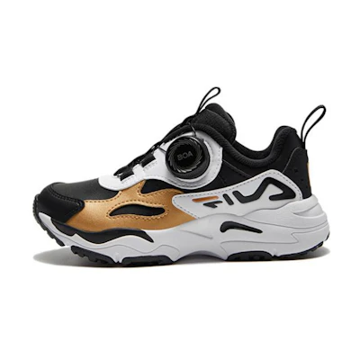 (PS) FILA BOA Classic Vintage Shoes 'Black White Gold'