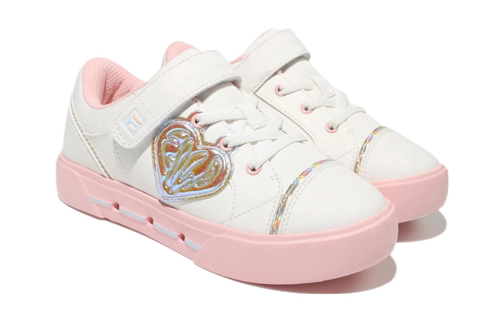 Lookbook 兒童 FILA斐樂 Como 耐磨輕便 低幫 兒童板鞋 白色