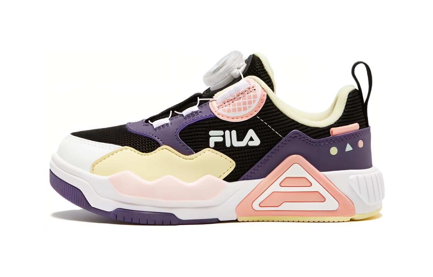 (Preschool) FILA Court Deluxe 'Black Academy Purple' K14B331303FBC