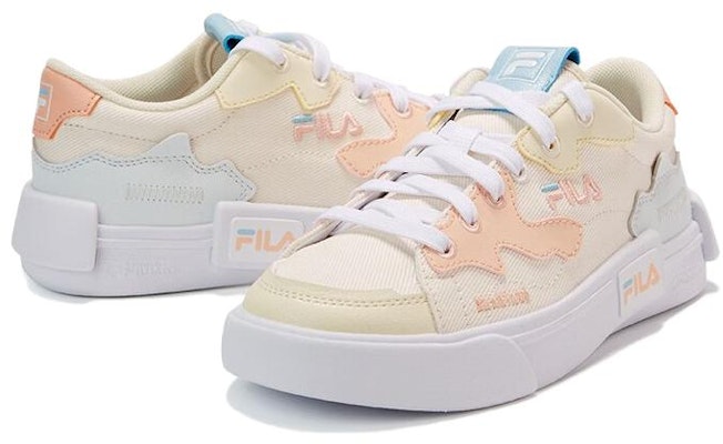 (Preschool) FILA Court Deluxe 'Milk White Peach Pink' K15B321303FGT Shop (Preschool) FILA Court Deluxe 'Milk White Peach Pink' K15B321303FGT
