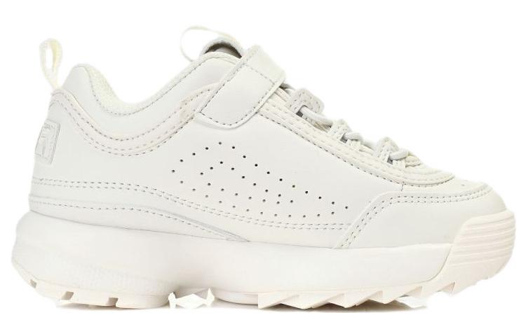 Order 兒童 FILA斐樂 Kids Disruptor 2 防滑耐磨 低幫 運動休閒鞋 米白色