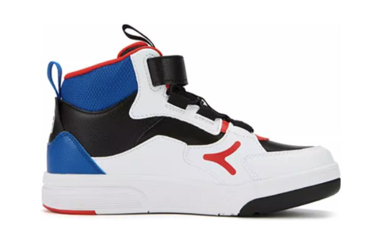 Order 大童 FILA斐樂 休閒舒適 耐磨 高幫 兒童板鞋 航海藍火紅