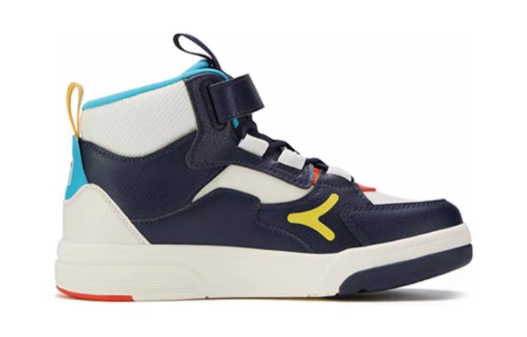 Order 大童 FILA斐樂 休閒舒適 耐磨防滑 高幫 兒童板鞋 深漿灰奶白