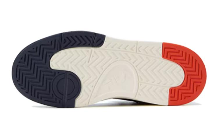 Shop 大童 FILA斐樂 休閒舒適 耐磨防滑 高幫 兒童板鞋 深漿灰奶白