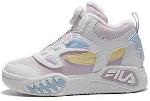(Preschool) FILA Lifestyle High-Top Basketball Shoes 'White Pink Blue' K14B341203FWL (Preschool) FILA Lifestyle High-Top Basketball Shoes 'White Pink Blue' K14B341203FWL