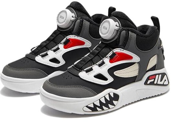 (Preschool) FILA Lifestyle High-Top Basketball Shoes 'Grey Black' K14B341203FBW Lookbook (Preschool) FILA Lifestyle High-Top Basketball Shoes 'Grey Black' K14B341203FBW
