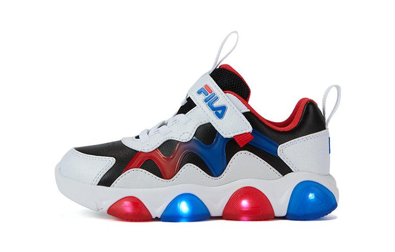 (Preschool) FILA Light-Up Low-Top Running Shoes 'Black Red' K14B311601FBR