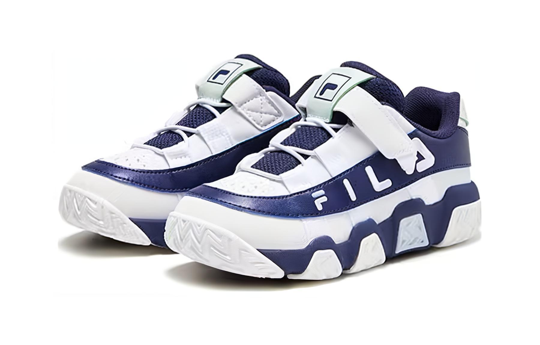 Order (Preschool) FILA Low-Top Basketball Shoes 'White Navy' K64B331204PGB