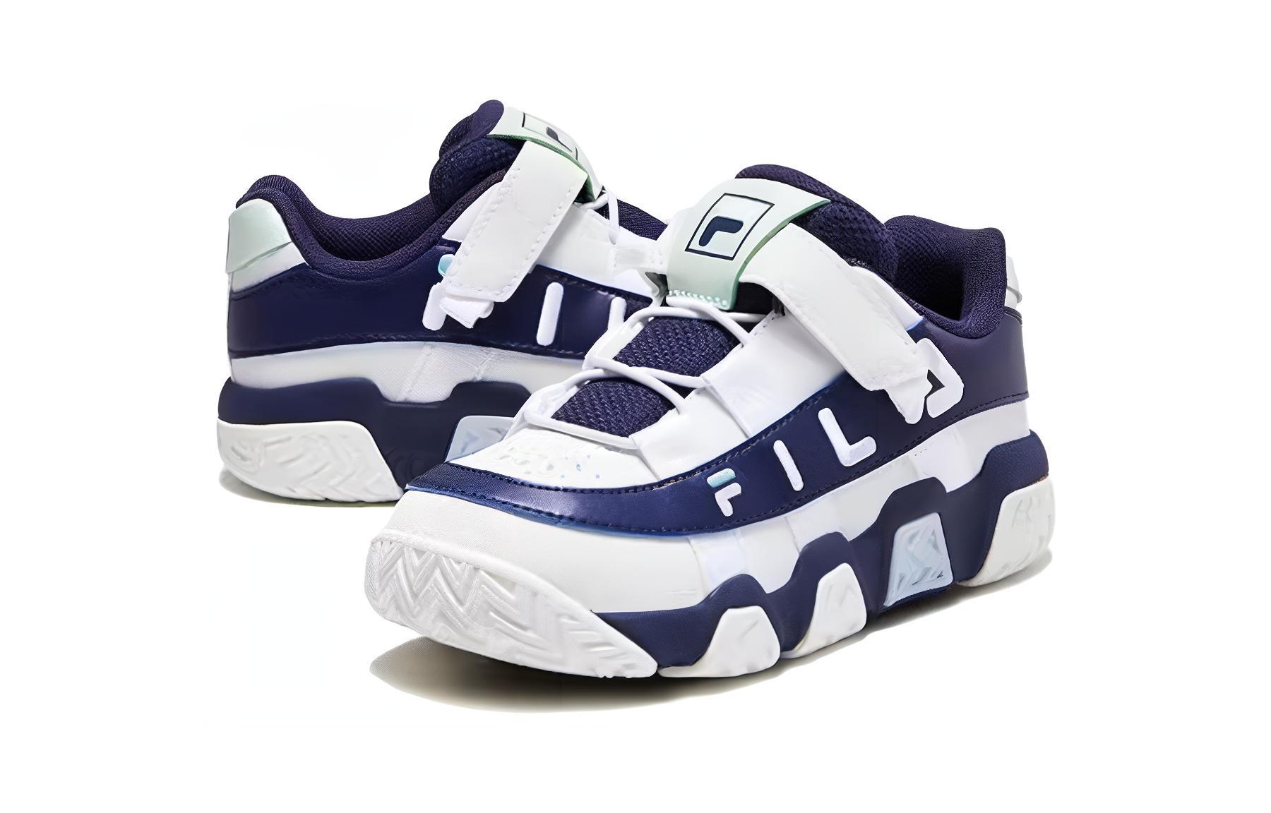 Lookbook (Preschool) FILA Low-Top Basketball Shoes 'White Navy' K64B331204PGB