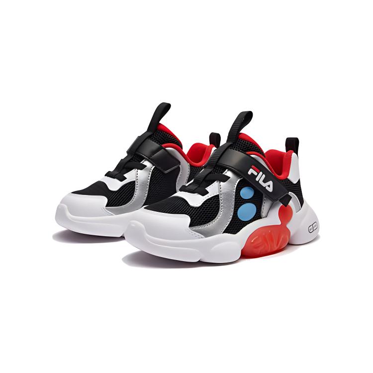 Lookbook (Preschool) FILA Low 'Black White Light-Up' K13B431601FBW