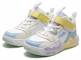 Lookbook 兒童 FILA 斐樂 Memphis Board 舒適百搭 防滑耐磨 低幫 兒童跑步鞋 藍黃色