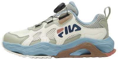 (Preschool) FILA Outdoor Low 'White Green Blue' K15B422502FJA (Preschool) FILA Outdoor Low 'White Green Blue' K15B422502FJA