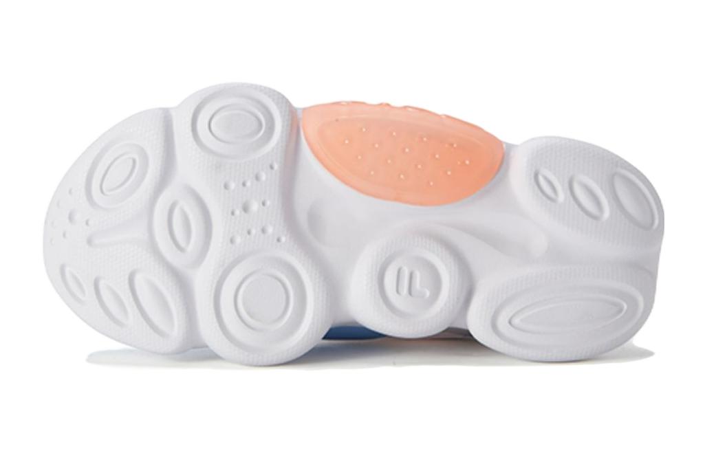 Shop 兒童 Pepe Shimada x FILA斐樂 舒適 亮燈 減震耐磨 低幫 兒童跑步鞋 白藍色