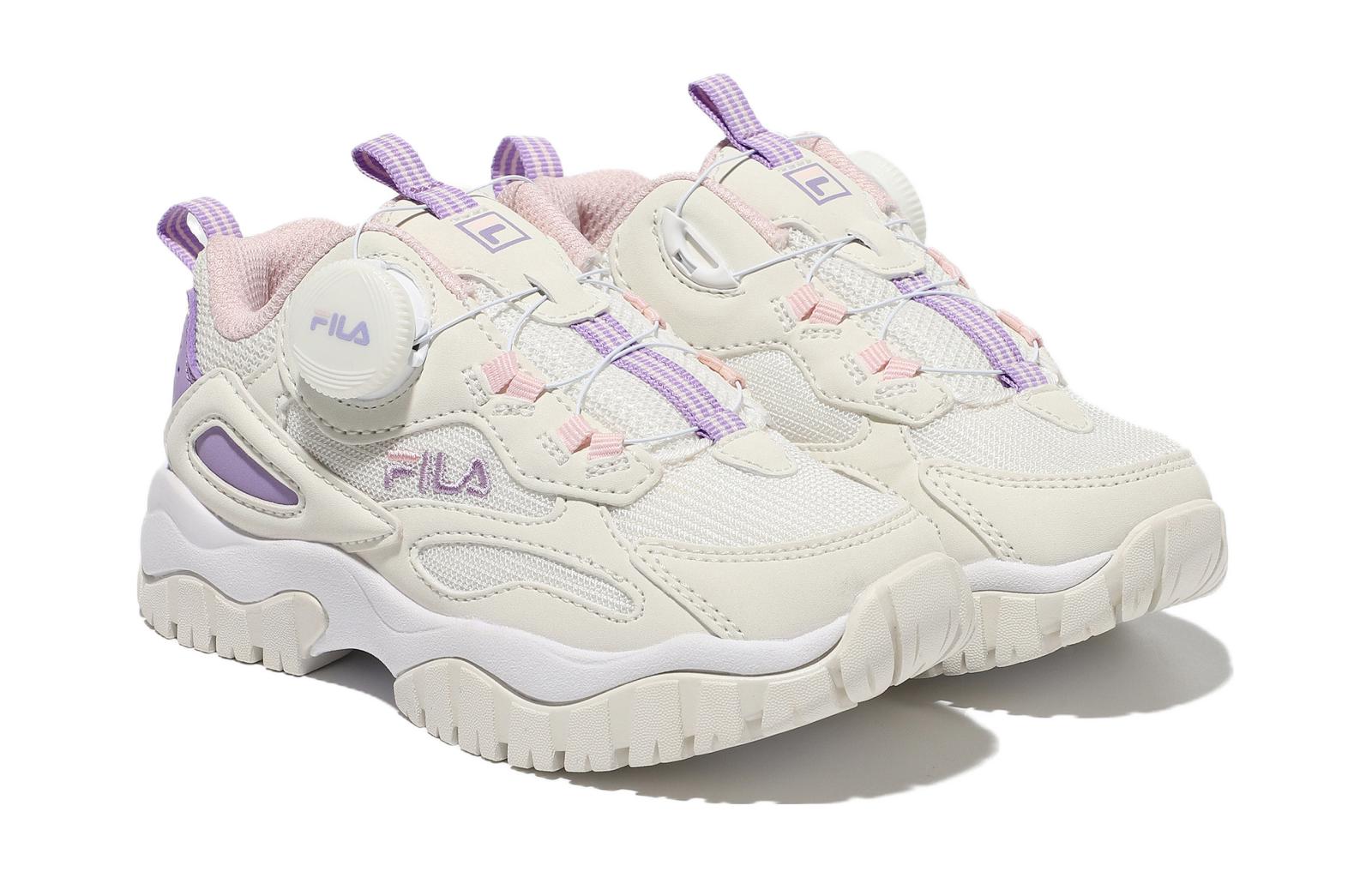 Lookbook (PS) (幼児用) FILA レイ トレーサー トライアル 'ホワイトパープル' XM01796F139 XM01796F139