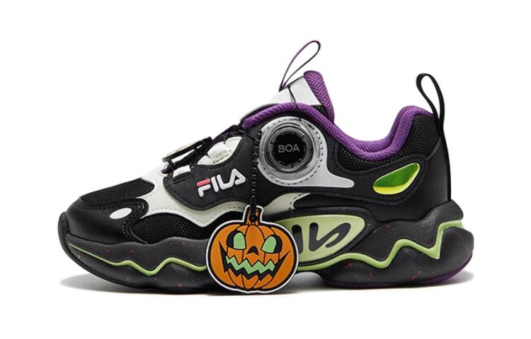 (Preschool) FILA Classic Running Shoes 'Black Grey Purple' K14B341110FBL