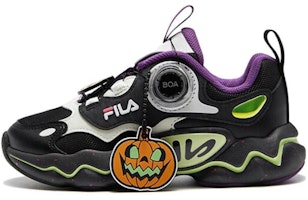 (Preschool) FILA Classic Running Shoes 'Black Grey Purple' K14B341110FBL (Preschool) FILA Classic Running Shoes 'Black Grey Purple' K14B341110FBL