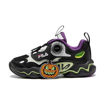 (PS) FILA Classic Running Shoes 'Black Grey Purple'