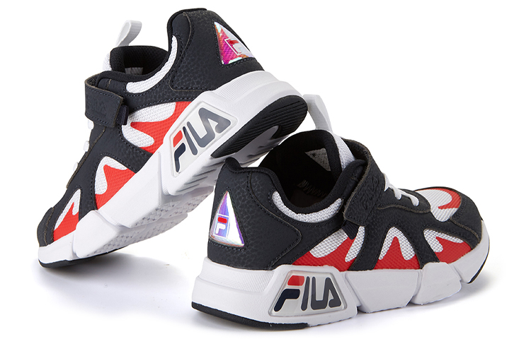 (PS) FILA RetroRunning Shoes Black/WhiteRed 圖 3