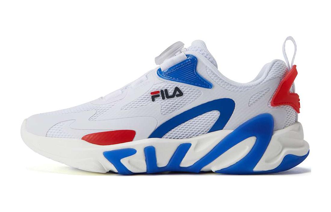 (Preschool) FILA Rotating Buckle Low Running Shoes 'White Blue' K15B221110FWB