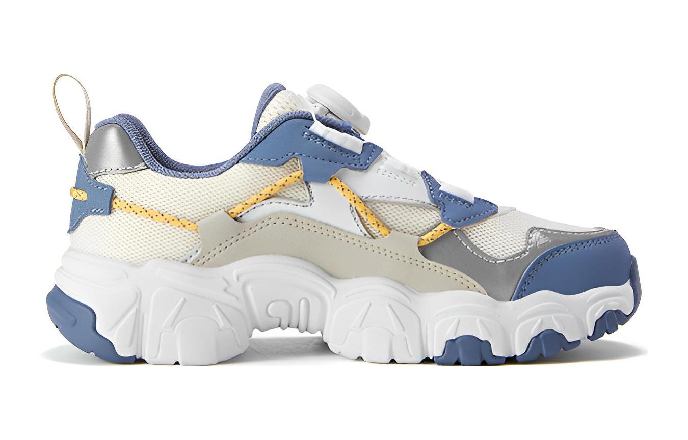 Order 大童 FILA斐樂 貓爪 旋轉扣 防滑耐磨 低幫 兒童跑步鞋 白藍