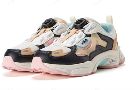 大童 FILA斐樂 防滑耐磨 低幫 兒童跑步鞋 黑粉白 Lookbook 大童 FILA斐樂 防滑耐磨 低幫 兒童跑步鞋 黑粉白