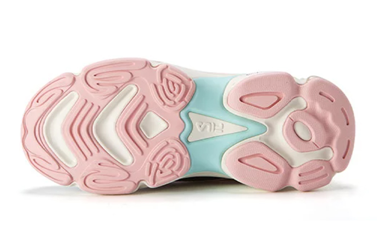 Shop 大童 FILA斐樂 防滑耐磨 低幫 兒童跑步鞋 黑粉白